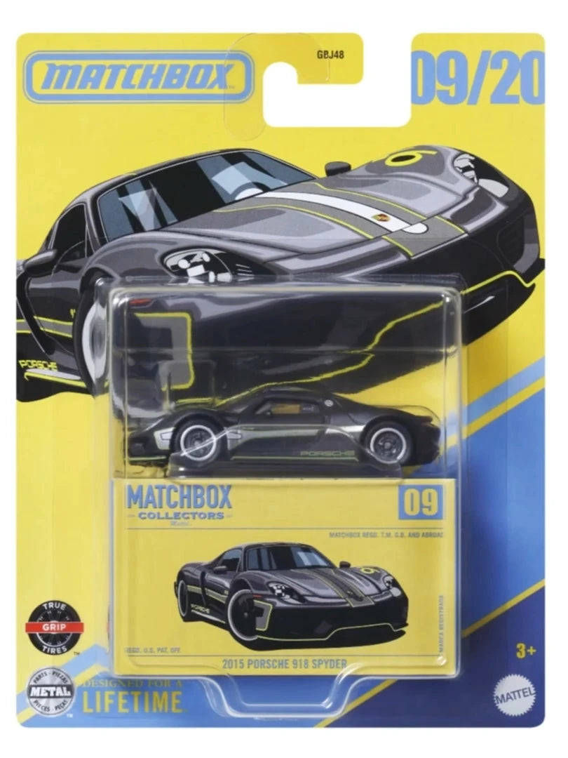 Matchbox 2025 Collectors 09/20 2015 Porsche 918 Spyder, dark grey