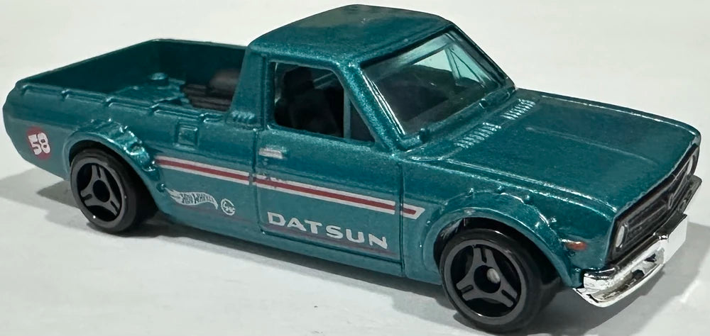 Hot Wheels 2025 #093/250 1975 Datsun Sunny Truck (B120), NEW/LOOSE, teal