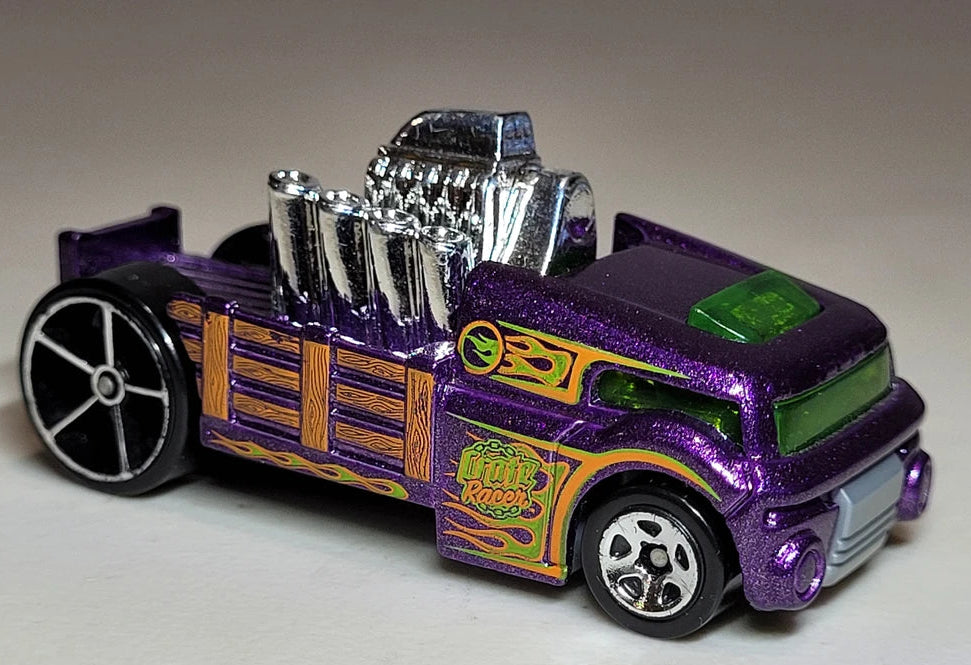 Hot Wheels 2018 #102/365 Crate Racer, TREASURE HUNT, NEW/LOOSE, metalflake purple