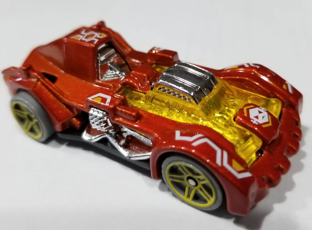 Hot Wheels 2018 #255/365 Turbot, NEW/LOOSE, metalflake dark volcanic orange
