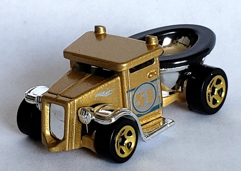 Hot Wheels 2019 51st Anniversary Gotta Go, CHASE, NEW/LOOSE, satin gold
