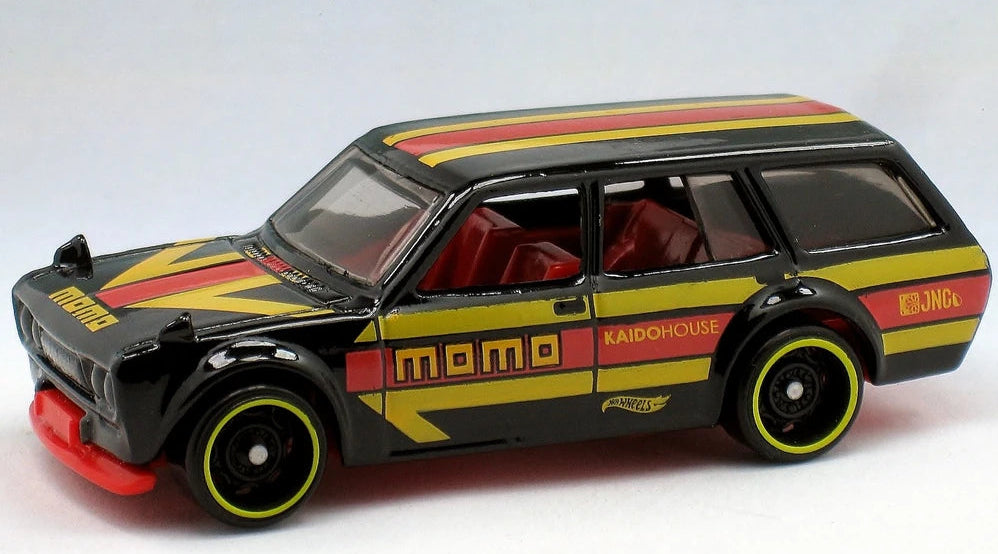 Hot Wheels 2020 #146/250, '71 Datsun Bluebird 510 Wagon, NEW/LOOSE, black/MOMO livery