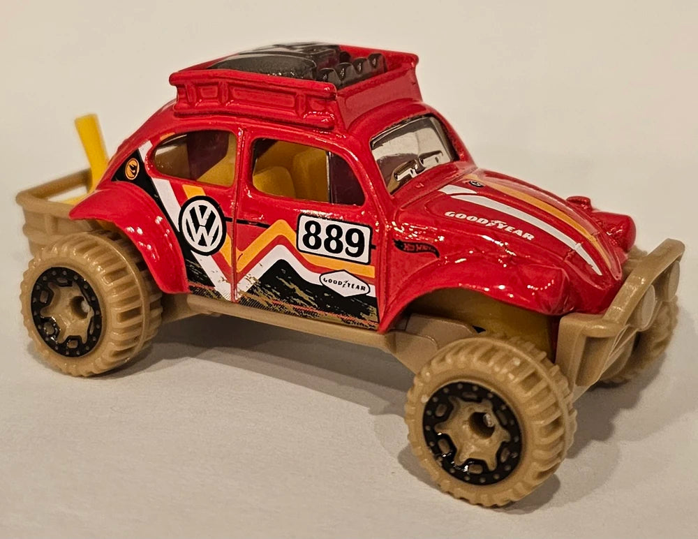 Hot Wheels 2023 #241/250 Volkswagen "Baja Bug", TREASURE HUNT, NEW/LOOSE, red
