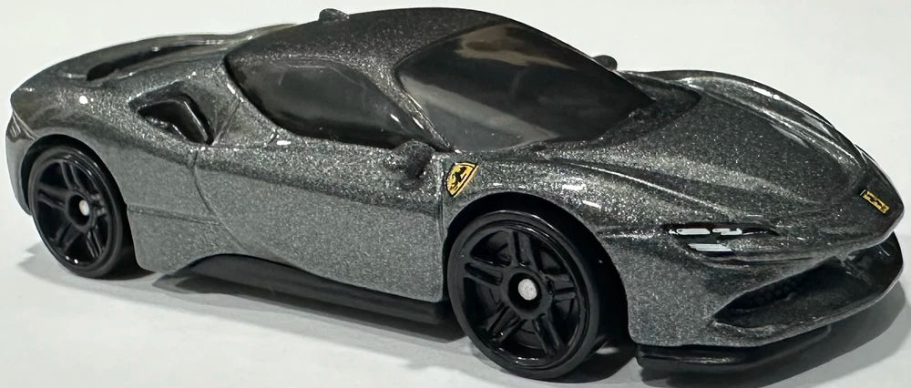 Hot Wheels 2025 #191/250 Ferrari SF90 Stradale, NEW/LOOSE, metalflake grey