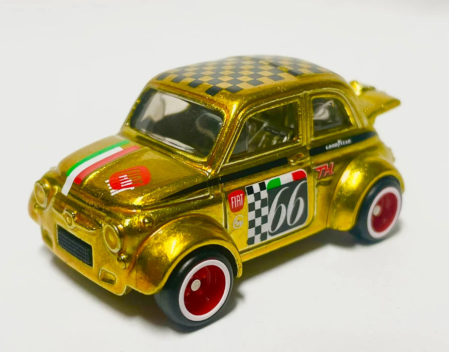 Hot Wheels 2024 #117/250 '60s Fiat 500D Modificado, SUPER TREASURE HUNT, NEW/LOOSE, spectraflame gold