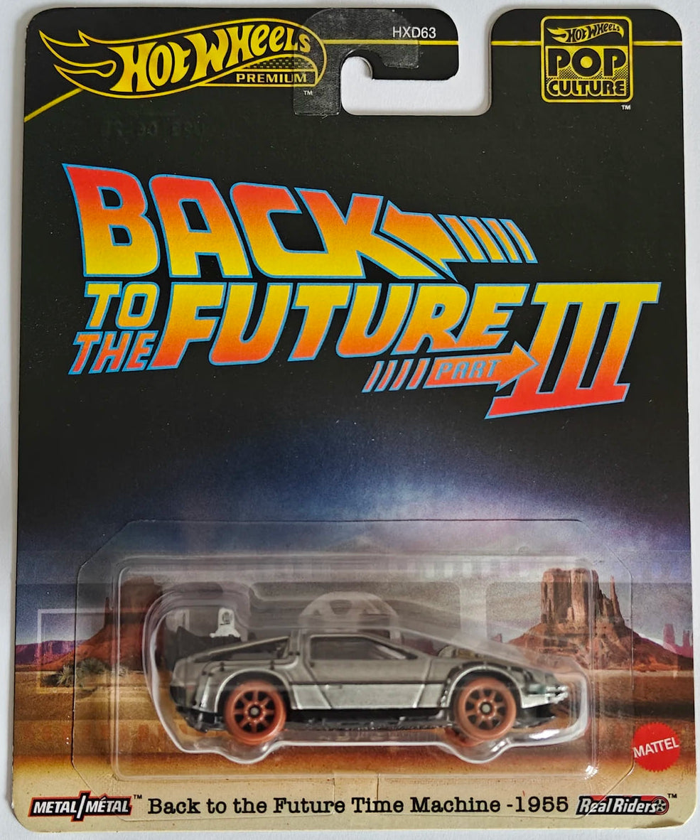 Hot Wheels 2025 Pop Culture Mix 5, Back to the Future Time Machine - 1955, silver