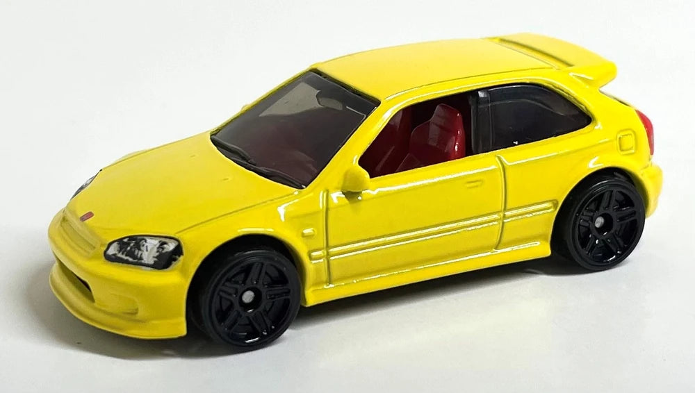 Hot Wheels 2022 #125/250 '99 Honda Civic Type R, NEW/LOOSE, sunlight yellow