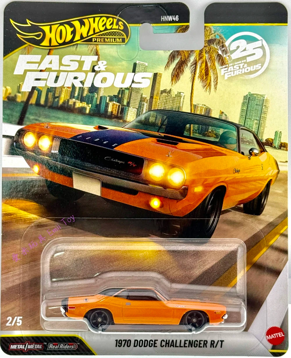Hot Wheels 2026 Premium Fast & Furious 25th Mix 3 2/5, 1970 Dodge Challenger R/T, orange