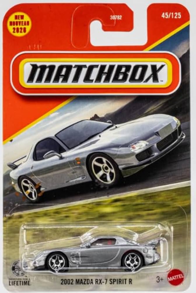 Matchbox 2026 #45/125, 2002 Mazda RX-7 Spirit R, silver