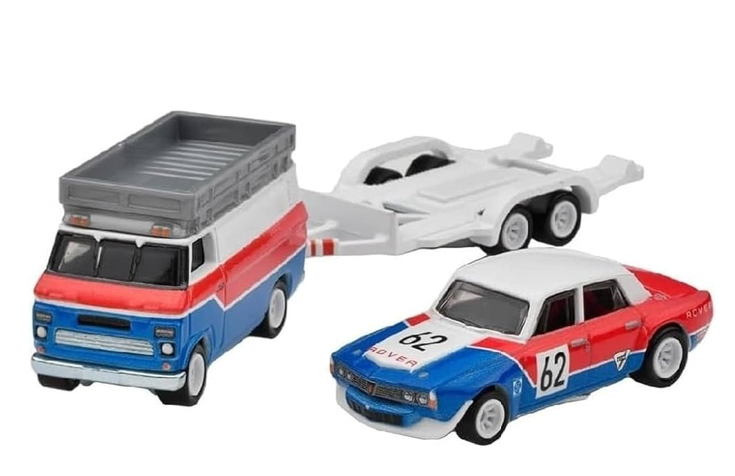 Hot Wheels 2023 Team Transport #55 - '70 Rover P6 Group 2 & HW Rally Hauler, NEW/LOOSE