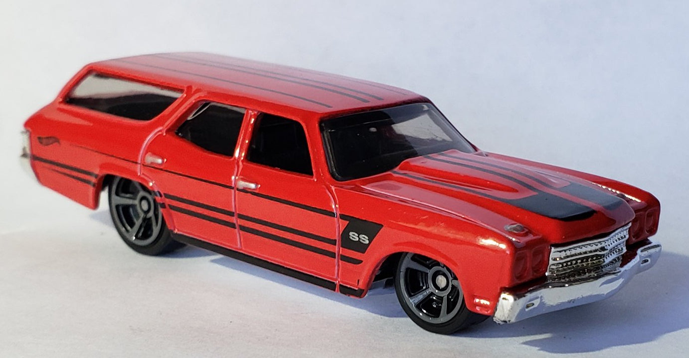 Hot Wheels 2022 #111/250 '70 Chevelle SS Wagon, NEW/LOOSE, glossy red