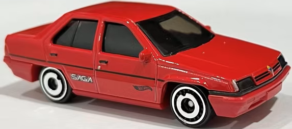 Hot Wheels 2024 #041/250, Proton Saga, NEW/LOOSE, red