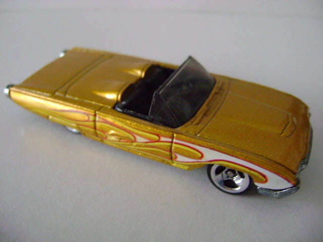 Hot Wheels 2004 #211, '63 T-Bird, PREOWNED/LOOSE, gold