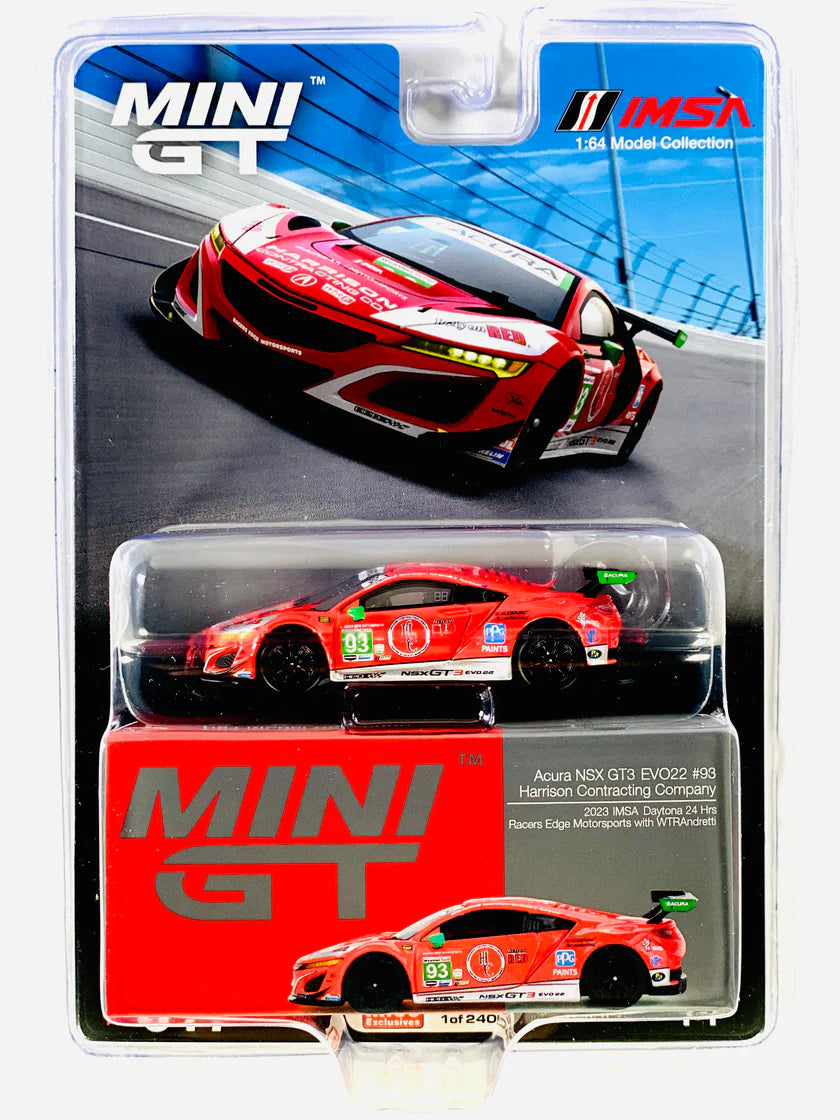Mini GT #617 Acura NSX GT3 EVO22 #93, red – Ignition Diecast Mini GT #617 Acura NSX GT3 EVO22 #93, red – Ignition Diecast