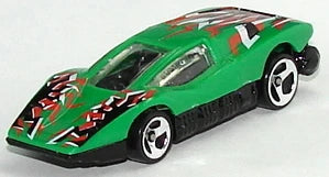 Hot Wheels 1999 #1031, Aeroflash/Silver Bullet, NEW/LOOSE, green