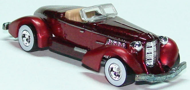 Hot Wheels 2002 Auto Milestones 7/16 Auburn 852, NEW/LOOSE, metalflake burgundy