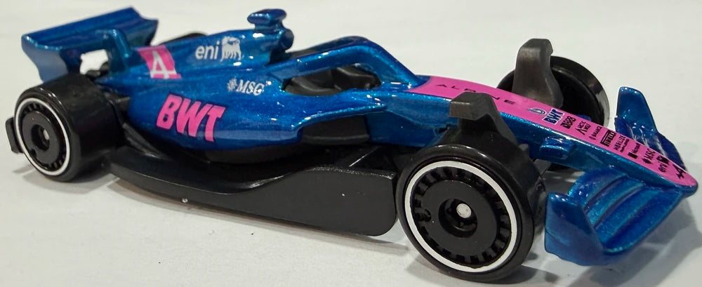 Hot Wheels 2026 Multipack Exclusive, BWT Alpine Formula One Team, NEW/LOOSE, satin metalflake French racing blue