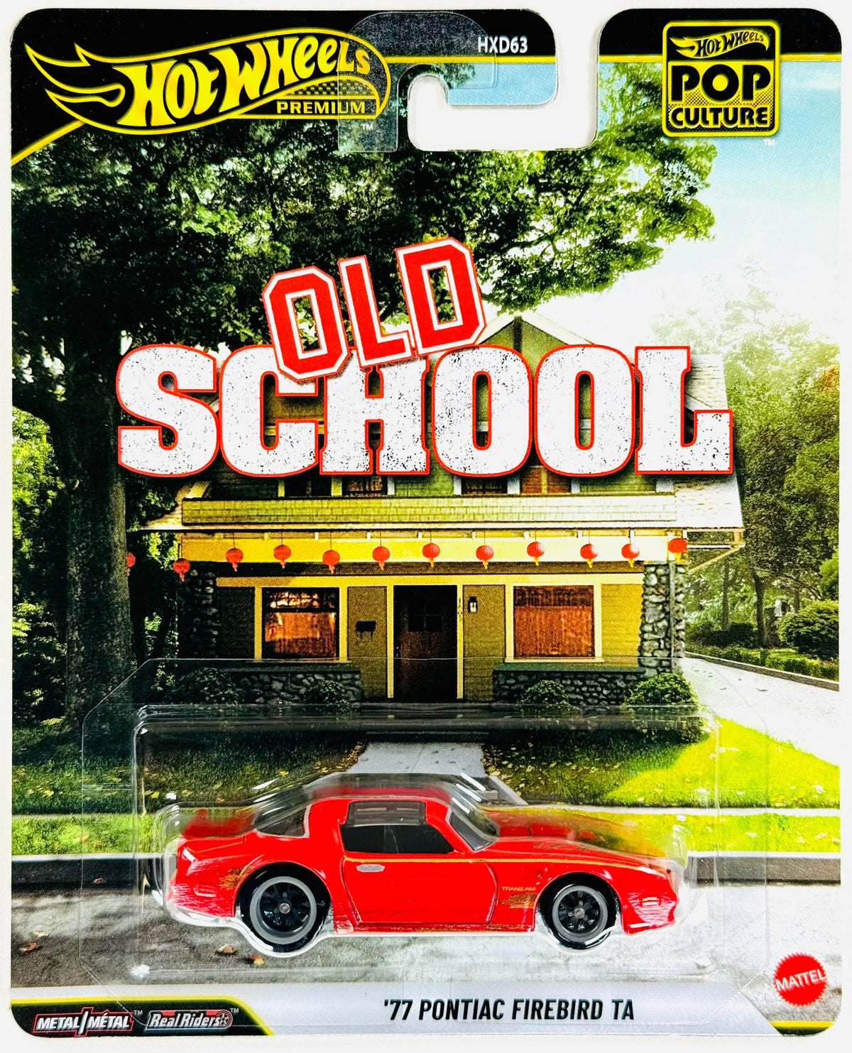 Hot Wheels 2026 Premium Pop Culture Mix 6, Old School '77 Pontiac Firebird TA, buccaneer red