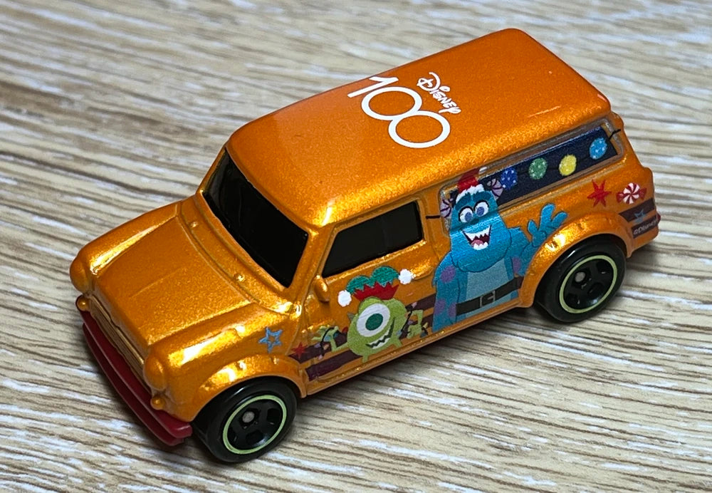 Hot Wheels 2023 Disney 100 Holiday 2/5, '67 Austin Mini Van, NEW/LOOSE, orange