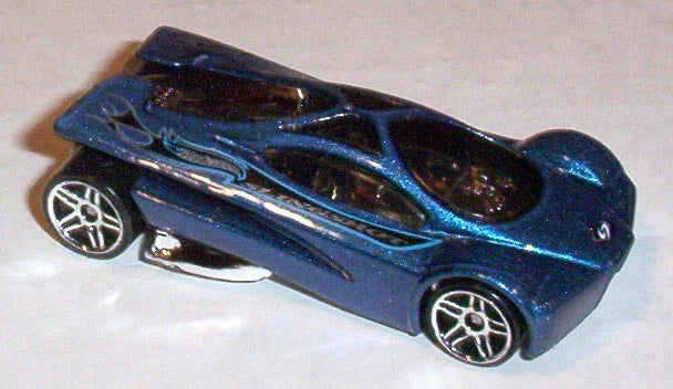 Hot Wheels 2002 #050, Sling Shot, PREOWNED/LOOSE, dark blue