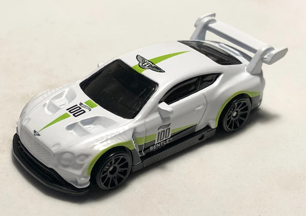 Hot Wheels 2021 #133/250 2018 Bentley Continental GT3, NEW/LOOSE, white