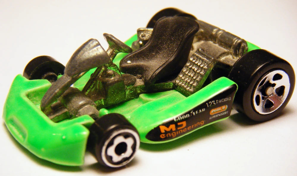 Hot Wheels 1998 #651, Go Kart, NEW/LOOSE, fluourescent green