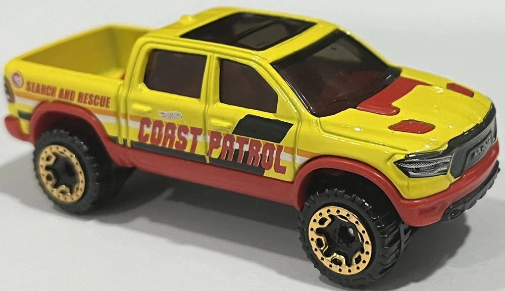 Hot Wheels 2023 #238/250 2020 Ram 1500 Rebel, TREASURE HUNT, NEW/LOOSE, yellow