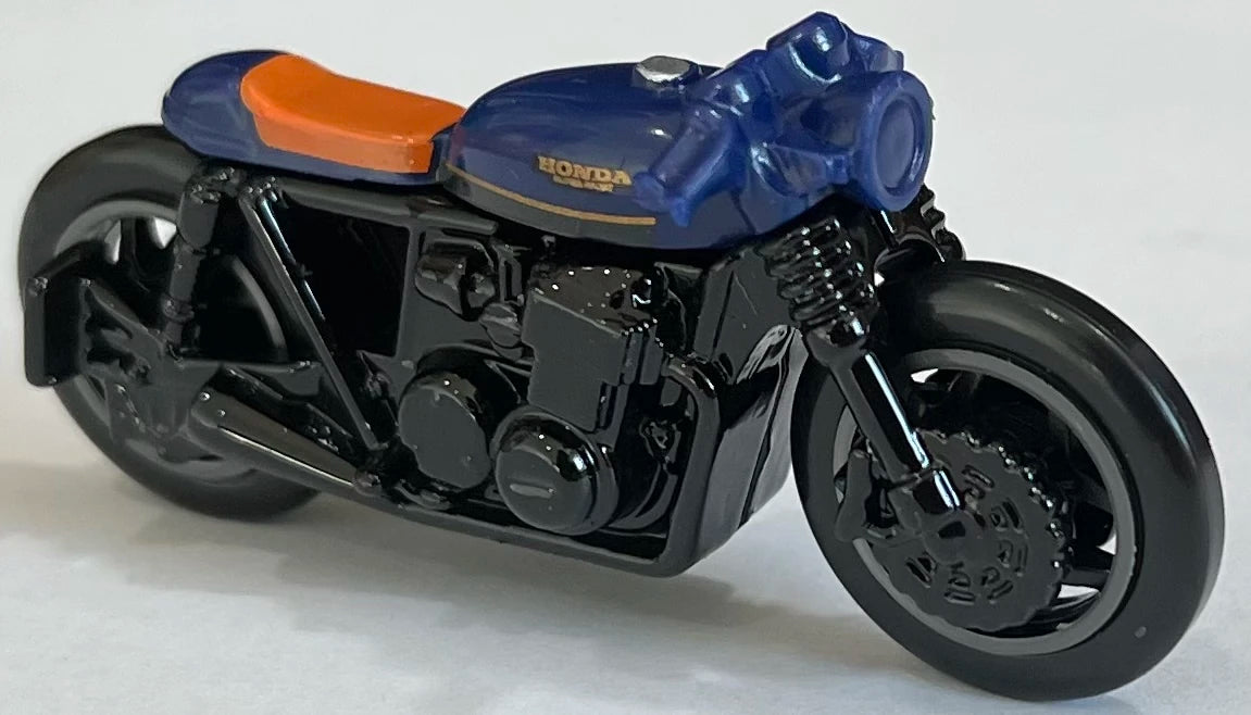 Hot Wheels 2023 #141/250 Honda CB750 Cafe', NEW/LOOSE, navy blue