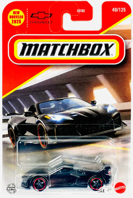 Matchbox 2025 #040/125, 2023 Chevy Corvette Z06 Convertible, black