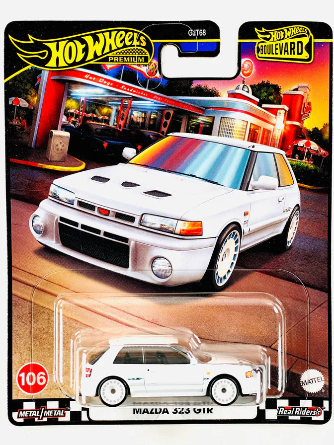 Hot Wheels Boulevard Series #106 Mazda 323 GTR, white