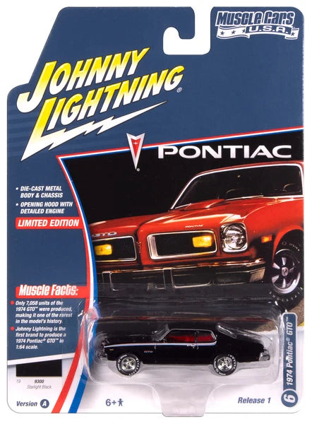 Johnny Lightning, 1974 Pontiac GTO, starlight black