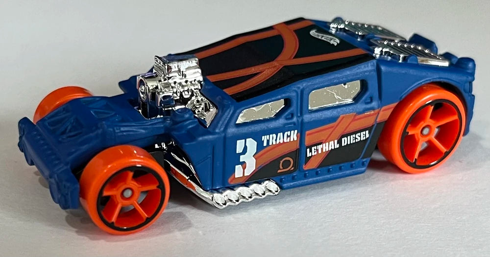 Hot Wheels 2021 #074/250 Lethal Diesel, NEW/LOOSE, satin blue
