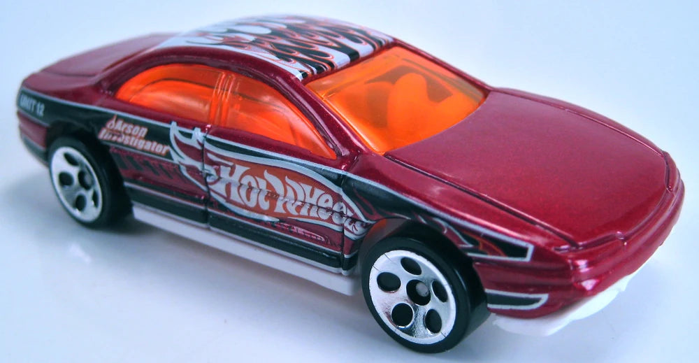Hot Wheels 2002 #228 Oldsmobile Aurora, PREOWNED/LOOSE, metalflake dark red