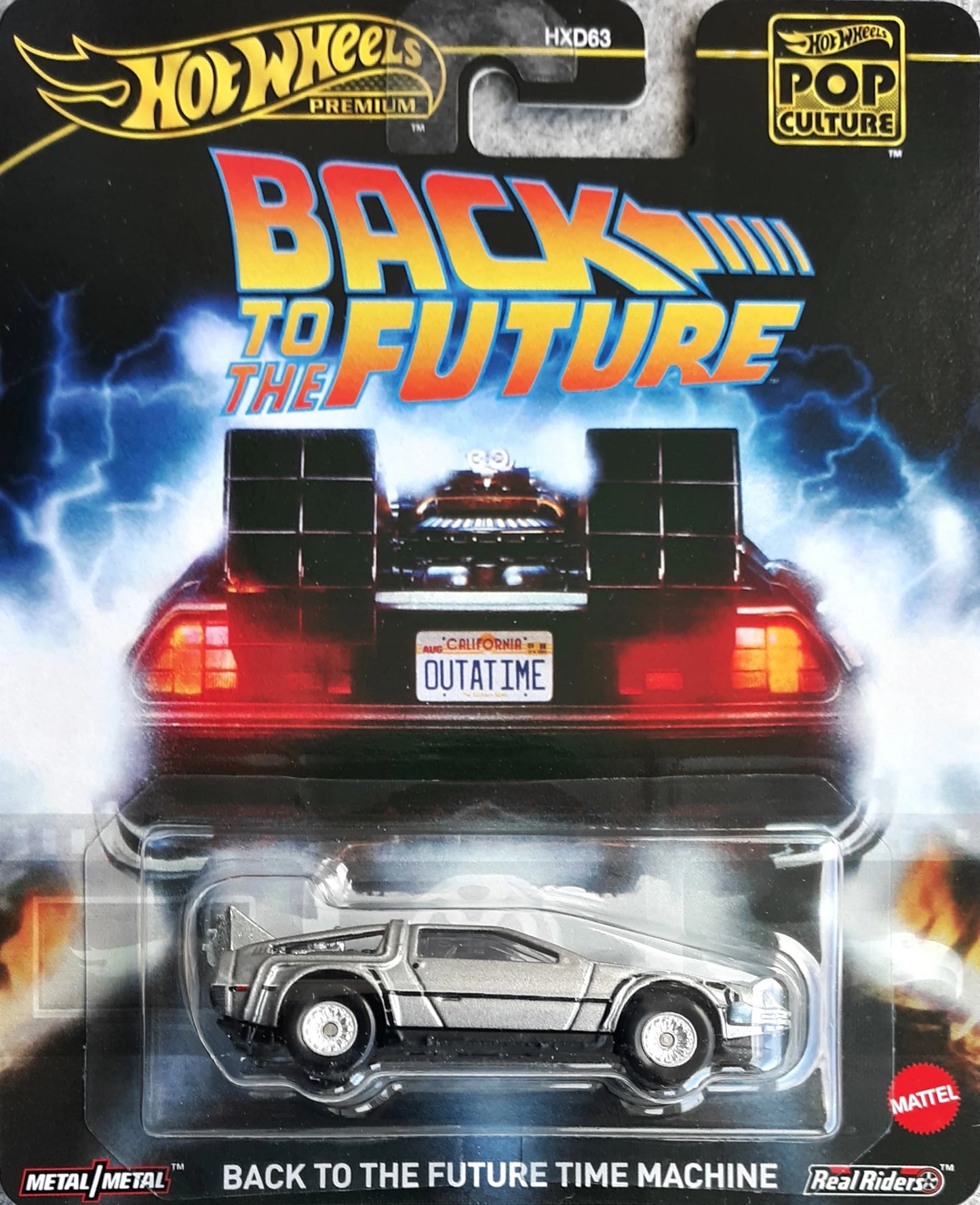 Hot Wheels 2025 Pop Culture Mix 2, Back to the Future Time Machine, silver