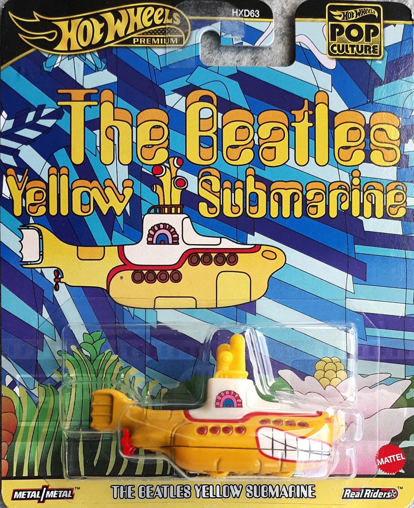 Hot Wheels 2025 Pop Culture Mix 2, The Beatles Yellow Submarine, yellow