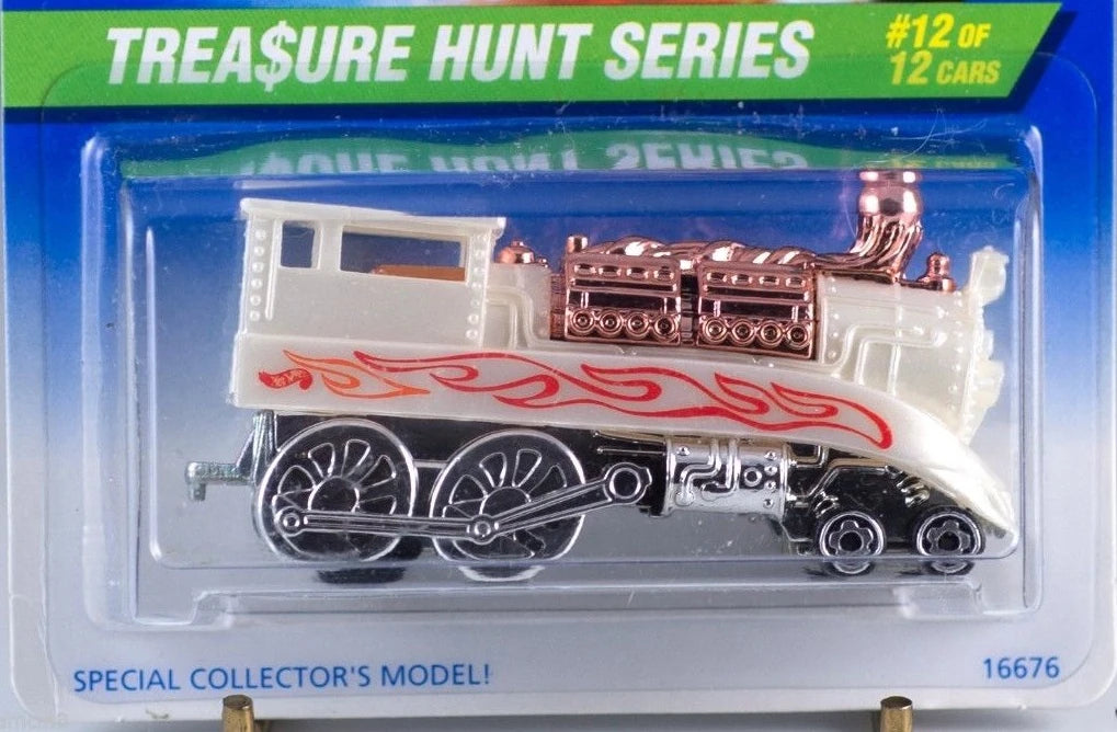 Hot Wheels 1997 Treasure Hunt Series #12/12, Rail Rodder, NEW/LOOSE, white