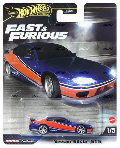 Hot Wheels Premium 2024 Fast & Furious 1/5 Nissan Silvia (S15)