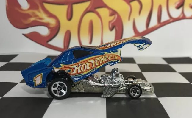 Hot Wheels 2004 First Editions #022/100 Mustang Funny Car, NEW/LOOSE, HW racing blue
