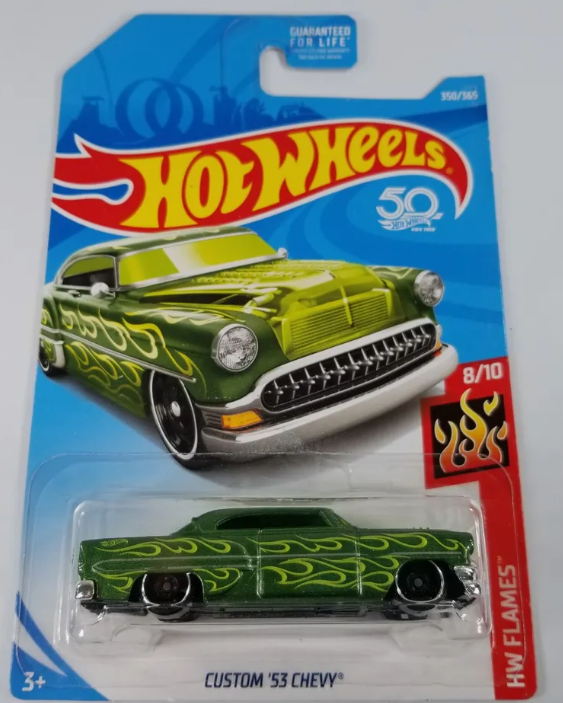Hot Wheels 2018 #350/365 Custom '53 Chevy, green flames