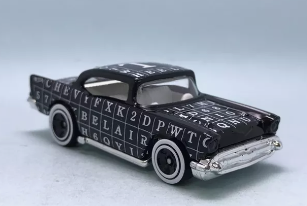 Hot Wheels 2024 #121/250 '57 Chevy, NEW/LOOSE, black