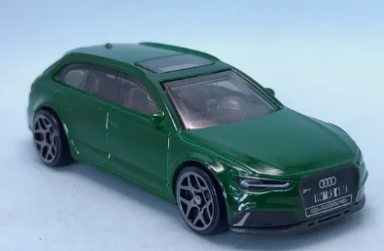 Hot Wheels 2023 #187/250, '17 Audi RS 6 Avant, NEW/LOOSE, goodwood green