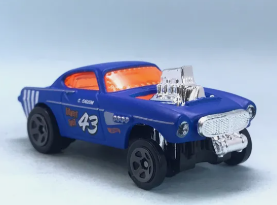 Hot Wheels 2024 #153/250 Volvo P1800 Gasser, NEW/LOOSE, blue