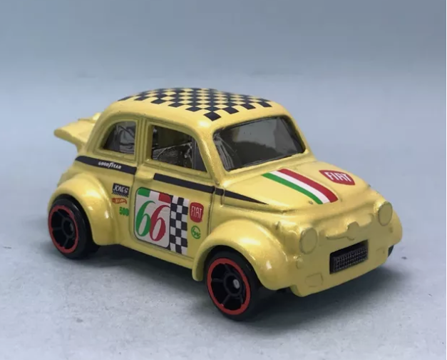 Hot Wheels 2024 #117/250 '60s Fiat 500D Modificado, NEW/LOOSE, canary yellow