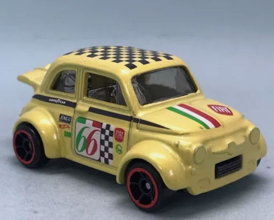 Hot Wheels 2024 #117/250 '60s Fiat 500D Modificado, NEW/LOOSE, canary yellow