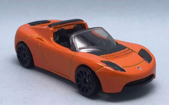 Hot Wheels 2023 #217/250 Tesla Roadster, NEW/LOOSE, orange