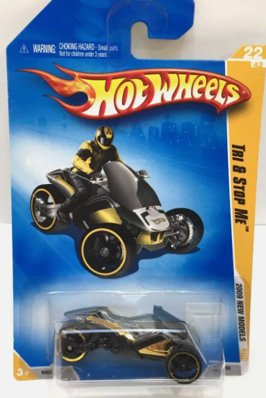 Hot Wheels 2009 New Models #22/42 Tri & Stop Me, black/gold