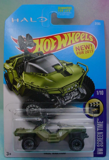 Hot Wheels 2017 #002/365 UNSC Wart Hog, green