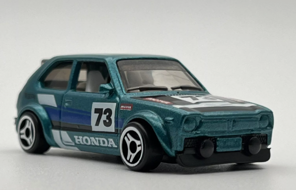 Hot Wheels 2024 #090/250 '73 Honda Civic Custom, NEW/LOOSE, teal