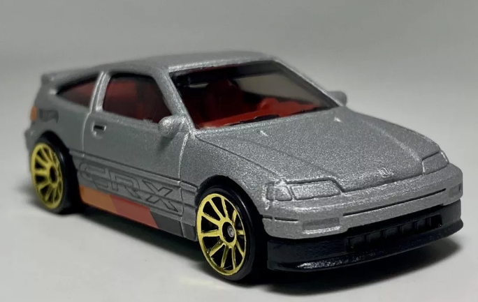 Hot Wheels 2023 #148/250 '88 Honda CR-X, NEW/LOOSE, metalflake matte grey
