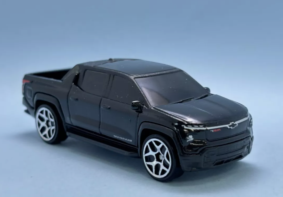 Hot Wheels 2024 #110/250 Silverado EV RST, NEW/LOOSE, black